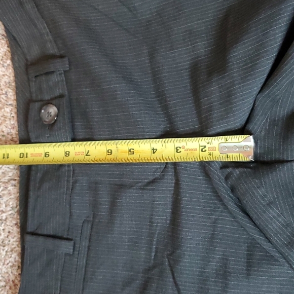 Ann Taylor wide leg dress pants gray pinstripes Sz 2 - Picture 4 of 10